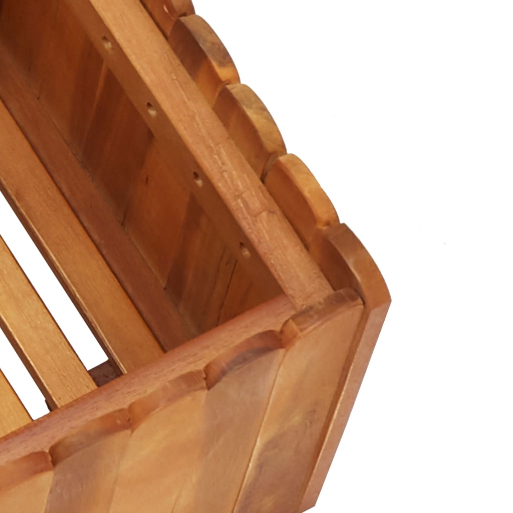 Garden Raised Bed 19.6x11.8x9.8 Solid Acacia Wood