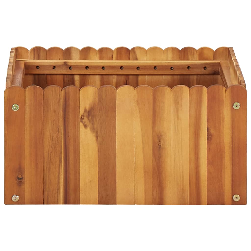 Garden Raised Bed 19.6x19.6x9.8 Solid Acacia Wood