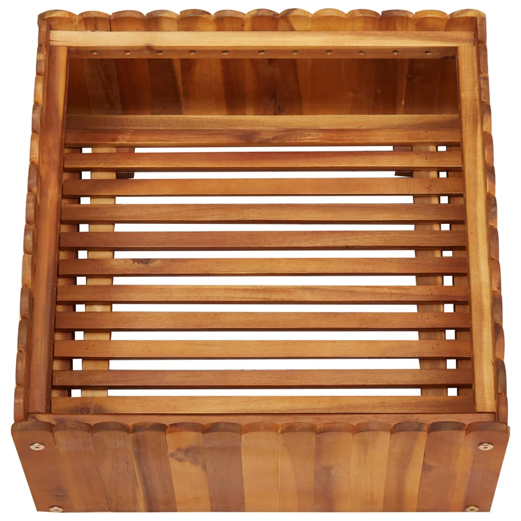 Garden Raised Bed 19.6x19.6x9.8 Solid Acacia Wood