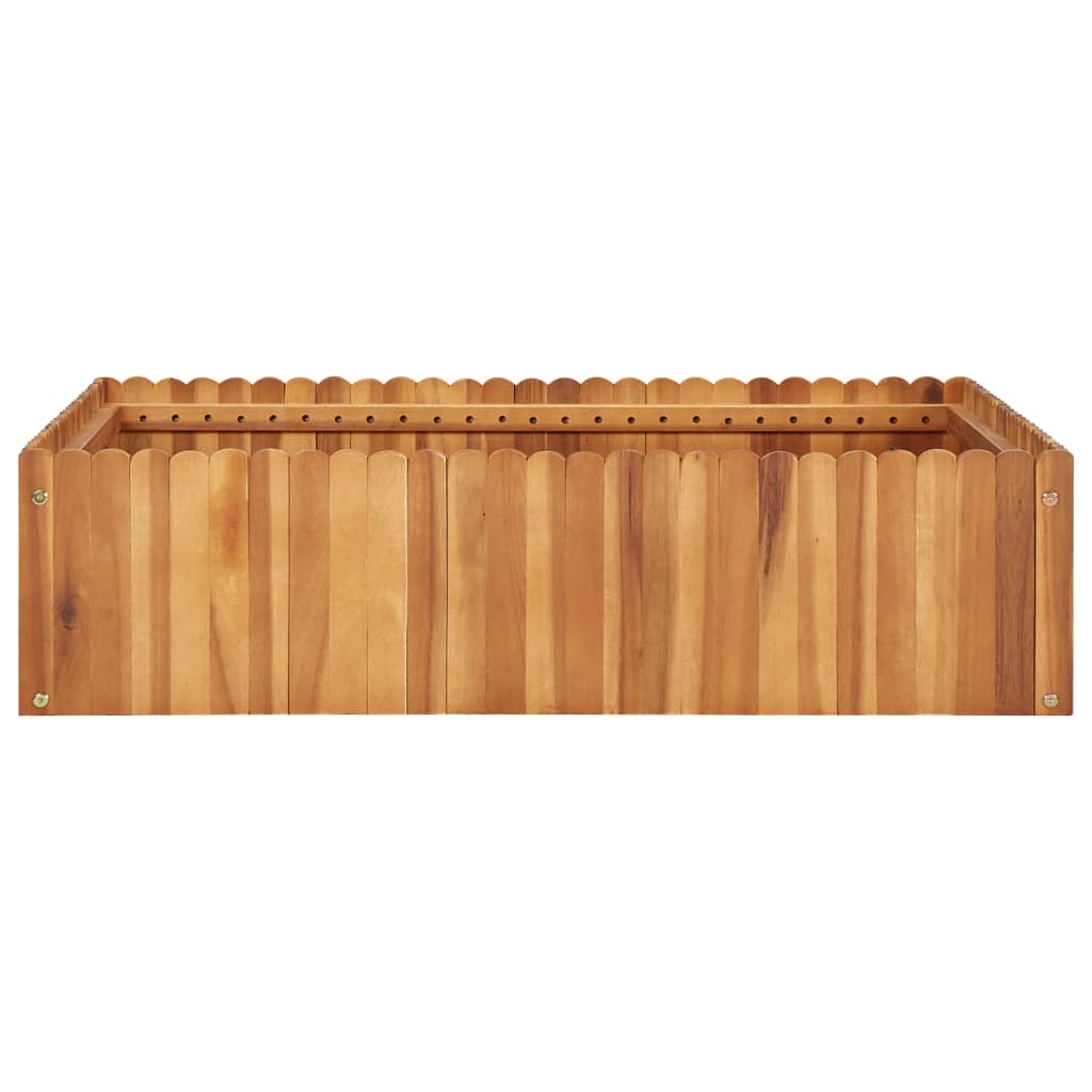 Garden Raised Bed 39.3x39.3x9.8 Solid Acacia Wood