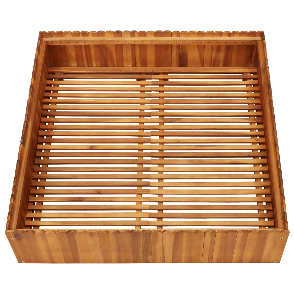 Garden Raised Bed 39.3x39.3x9.8 Solid Acacia Wood