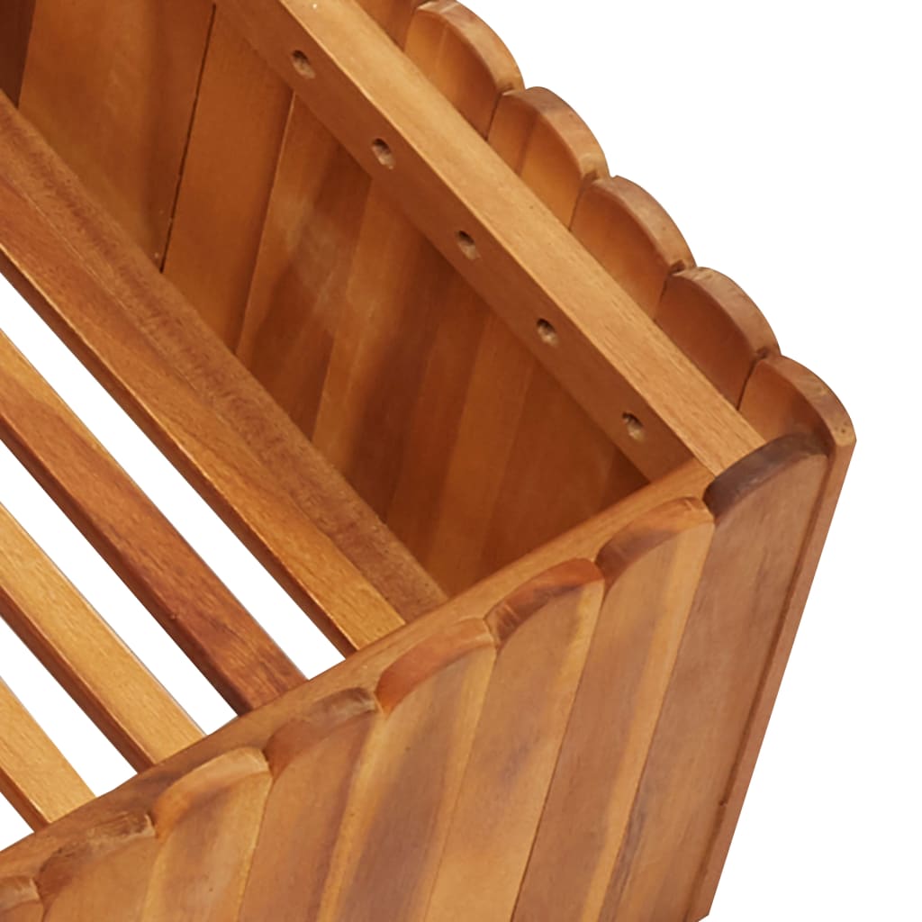 Garden Raised Bed 39.3x39.3x9.8 Solid Acacia Wood