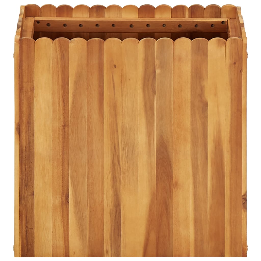 Garden Raised Bed 19.6x11.8x19.6 Solid Acacia Wood
