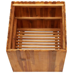 Raised Bed Natural wood color Solid acacia wood 19.7 in Planters
