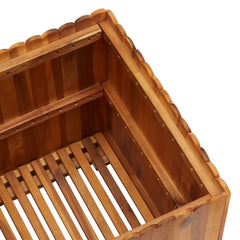 Raised Bed Natural wood color Solid acacia wood 19.7 in Planters