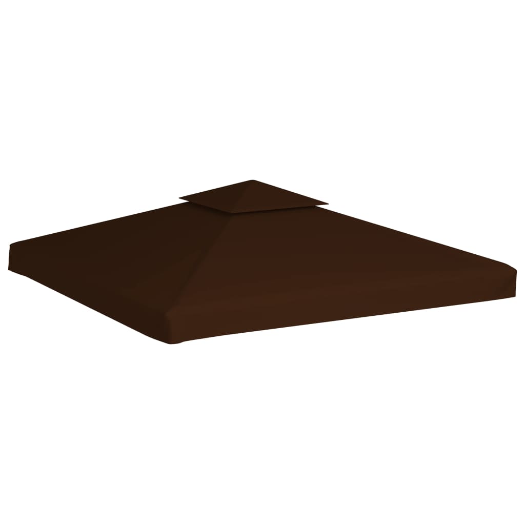 2-Tier Gazebo Top Cover 9.1 oz/yd?? 9.8'x9.8' Brown