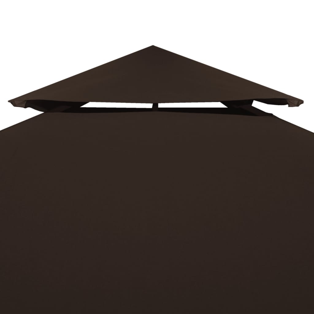 2-Tier Gazebo Top Cover 9.1 oz/yd?? 9.8'x9.8' Brown