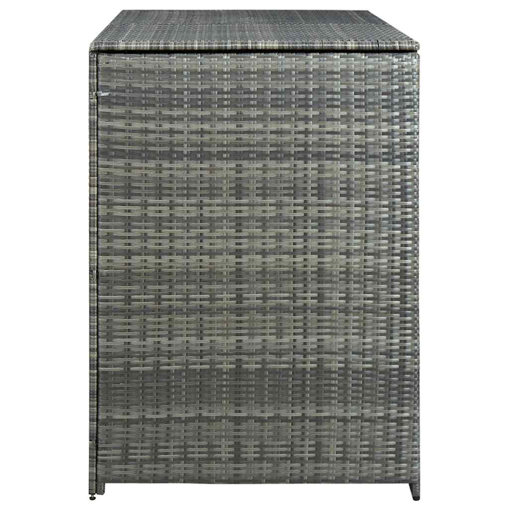 Double Wheelie Bin Shed Poly Rattan Anthracite 58.3x30.3x43.7