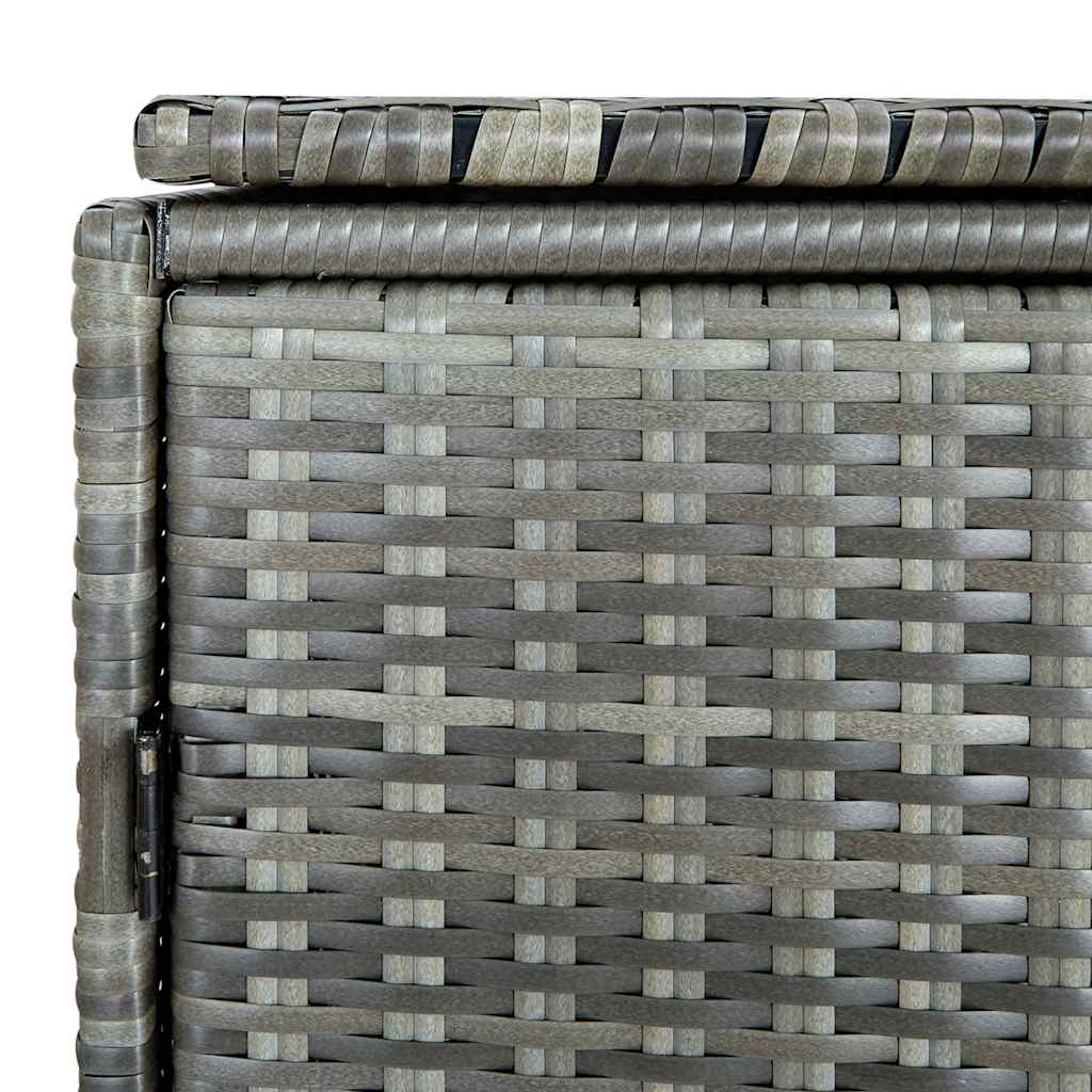 Double Wheelie Bin Shed Poly Rattan Anthracite 58.3x30.3x43.7