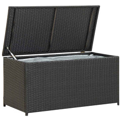 Patio Storage Box Poly Rattan 39.3x19.6x19.6 Black