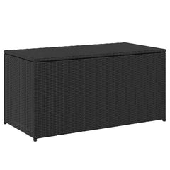 Patio Storage Box Poly Rattan 39.3x19.6x19.6 Black