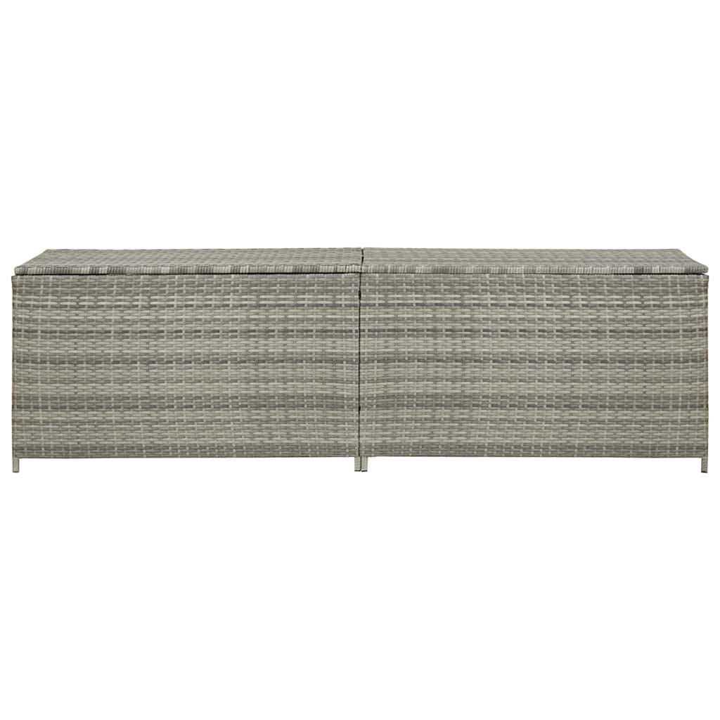 Storage Chest Grey Polyethylene Rattan 78.7 in x 19.7 in x 23.6 in ...