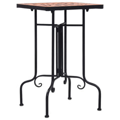 Side Table Terracotta and Black Iron and Ceramic Small Durable