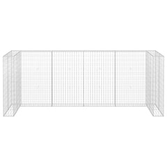 Gabion Wall for Garbage Bins Galvanized Steel 126x39.4x47.2