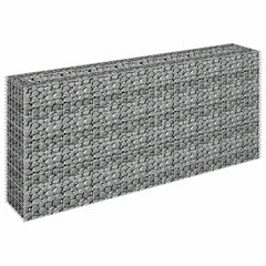 Gabion Raised Bed Silver Galvanized steel Large