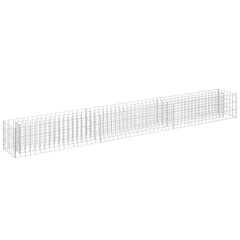 Gabion Raised Bed Silver Galvanized steel 106.3 x 11.8 x 11.8 in