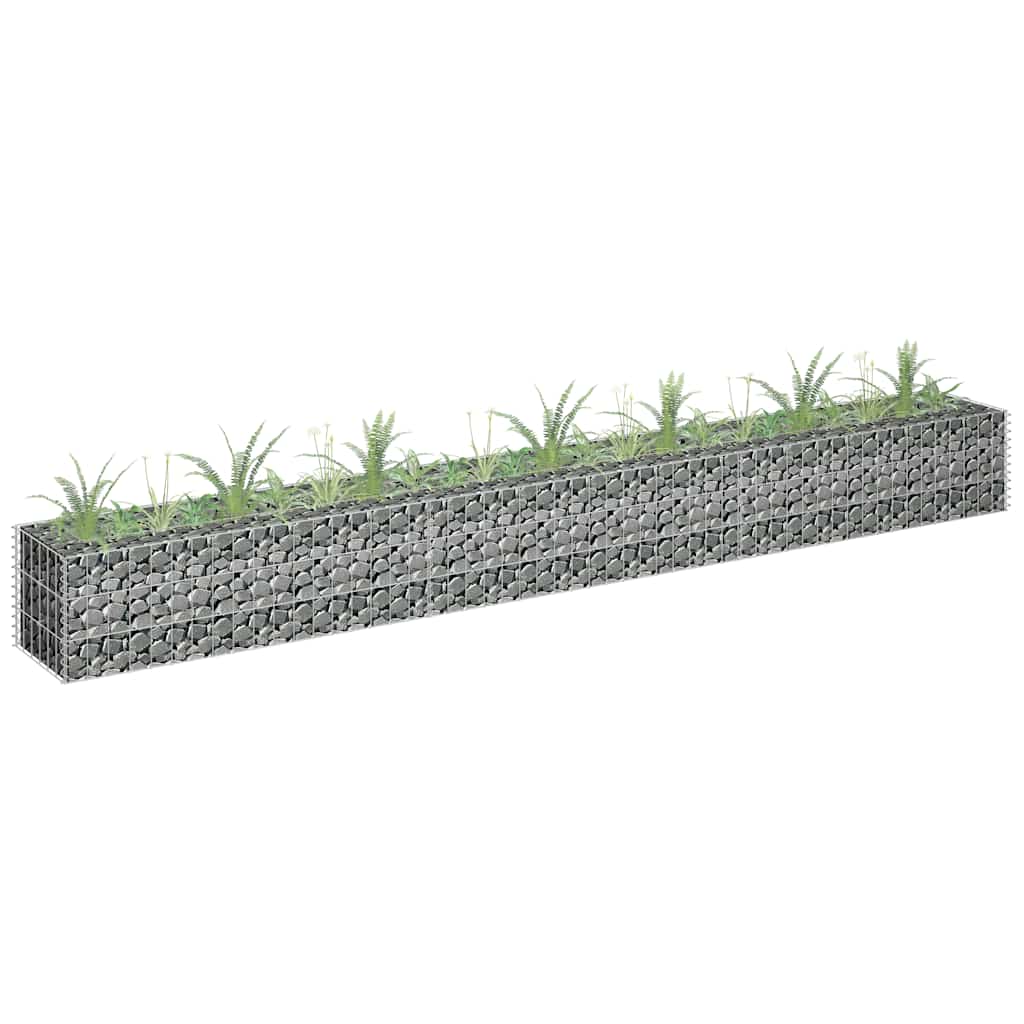 Gabion Raised Bed Silver Galvanized steel 106.3 x 11.8 x 11.8 in