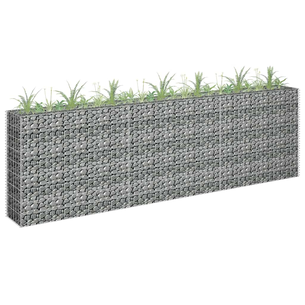 Gabion Raised Bed Silver Galvanized Steel Large Gabion Raised Bed