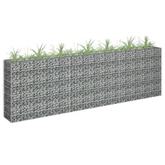 Gabion Raised Bed Silver Galvanized Steel Large Gabion Raised Bed