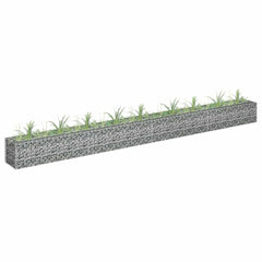 Gabion Raised Bed Silver Galvanized steel Large