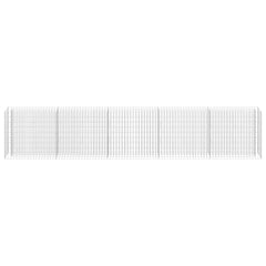 Gabion Raised Bed Silver Galvanized Steel 177.2 x 11.8 x 35.4 in