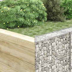 Gabion Raised Bed Silver Galvanized steel 31.5x7.9x39.4 in