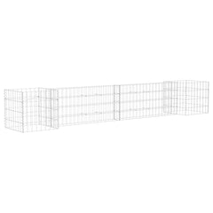 Gabion Planter Silver Steel wire 102.4 x 15.7 x 15.7 in