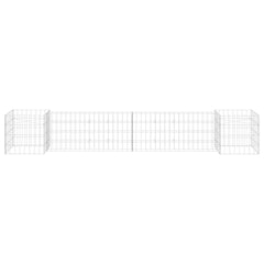 Gabion Planter Silver Steel wire 102.4 x 15.7 x 15.7 in