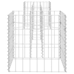 Gabion Planter Silver Steel wire 102.4 x 15.7 x 15.7 in