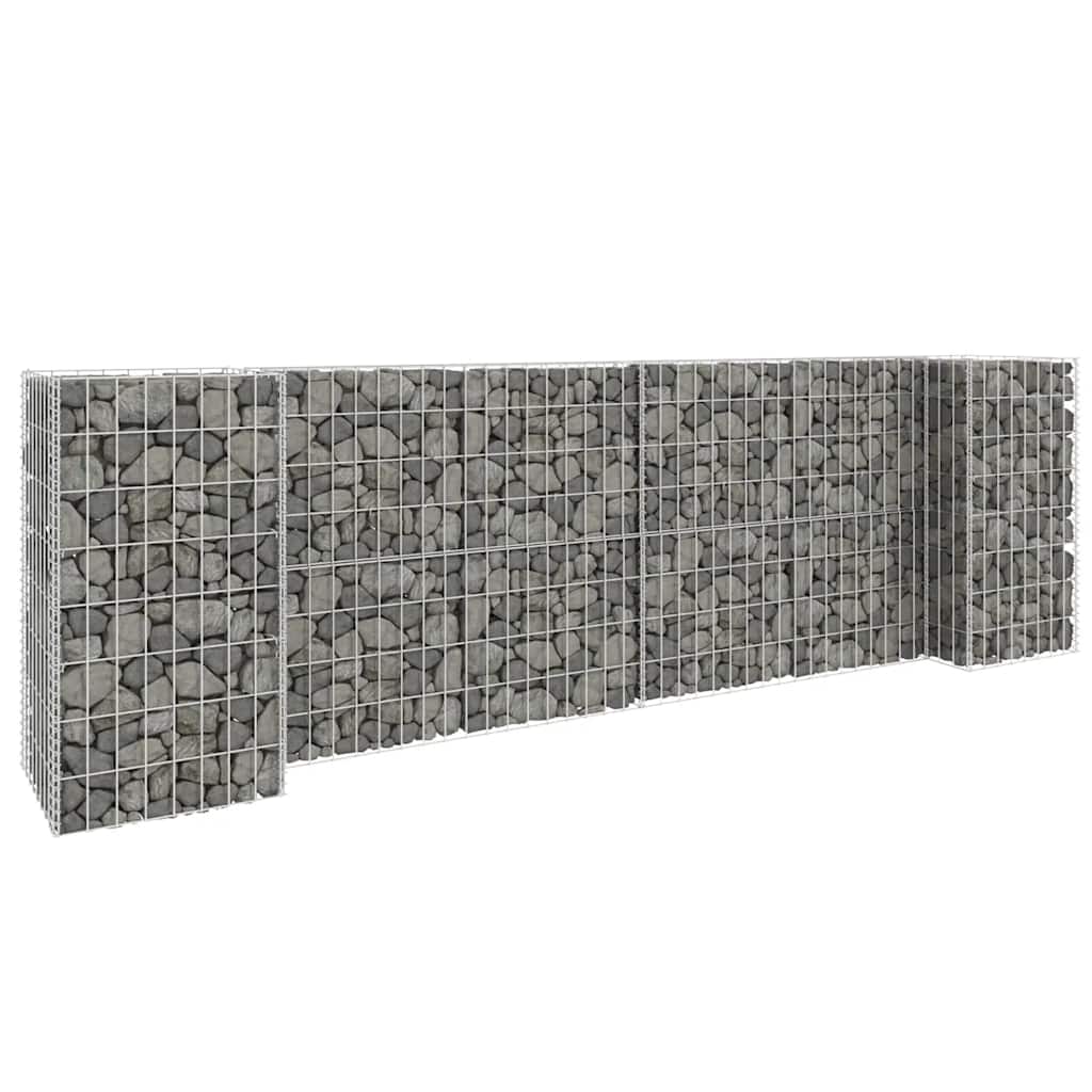 Gabion Planter Silver Steel wire 102.4 in x 15.7 in x 31.5 in