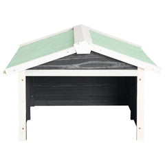 Lawn Mower Garage Gray and White Solid Firwood, Plywood Medium