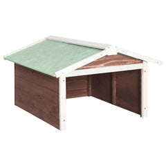 Robotic Lawn Mower Garage 28.3x34.3x19.7 Mocca and White Firwood