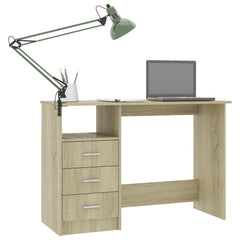 Desk Sonoma Oak Engineered Wood Medium Computer Desk