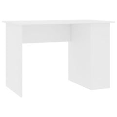 Desk White Engineered wood Compact Desk Rectangular Modern