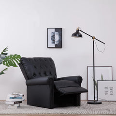Reclining Chair Black Faux leather, Cotton, Polyester, PVC Standard