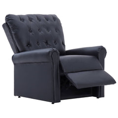 Reclining Chair Black Faux leather, Cotton, Polyester, PVC Standard