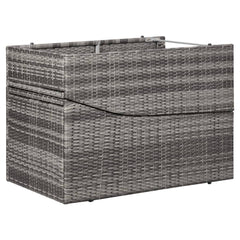 Sunbed Grey rattan and dark grey cushion