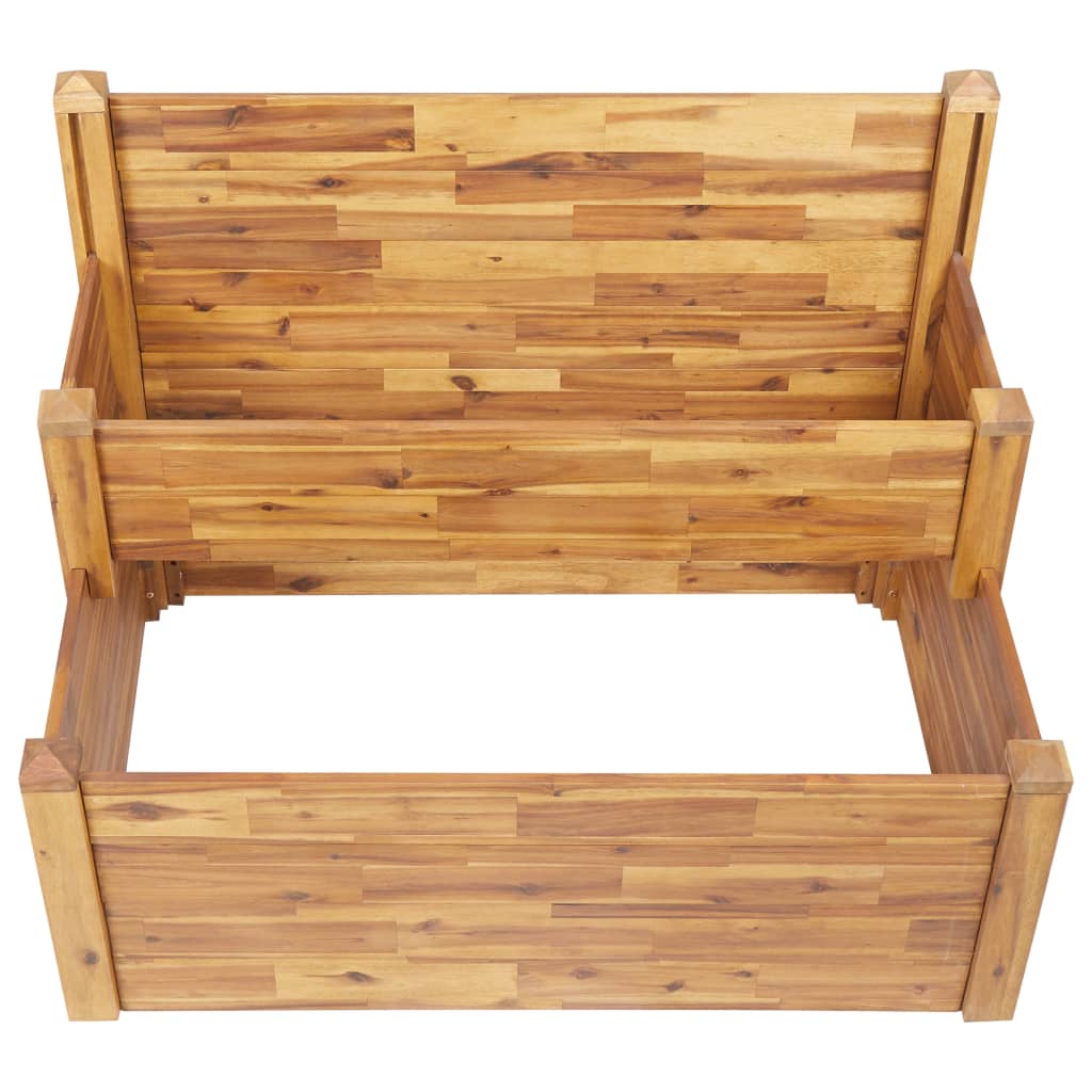 2-Tier Garden Planter 43.3x29.5x33.1 Solid Acacia Wood