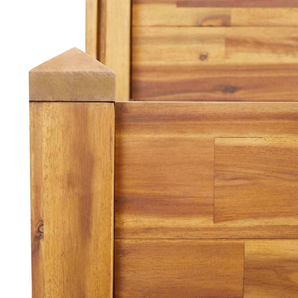 2-Tier Garden Planter 63x29.5x33.1 Solid Acacia Wood