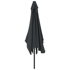 Garden Parasol Black Polyester, Steel 118.1x78.7 in Tiltable