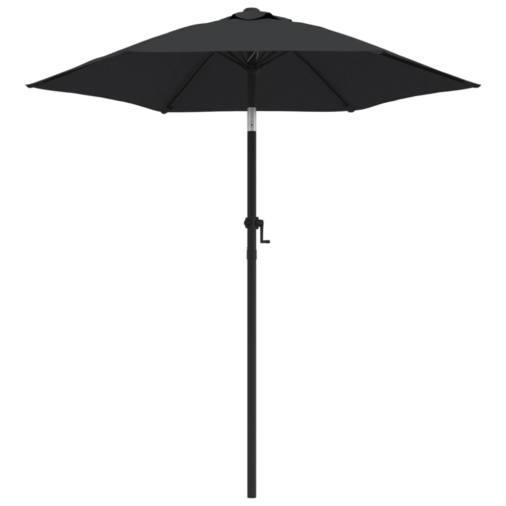Garden Parasol Black 78.7x88.2 Aluminum