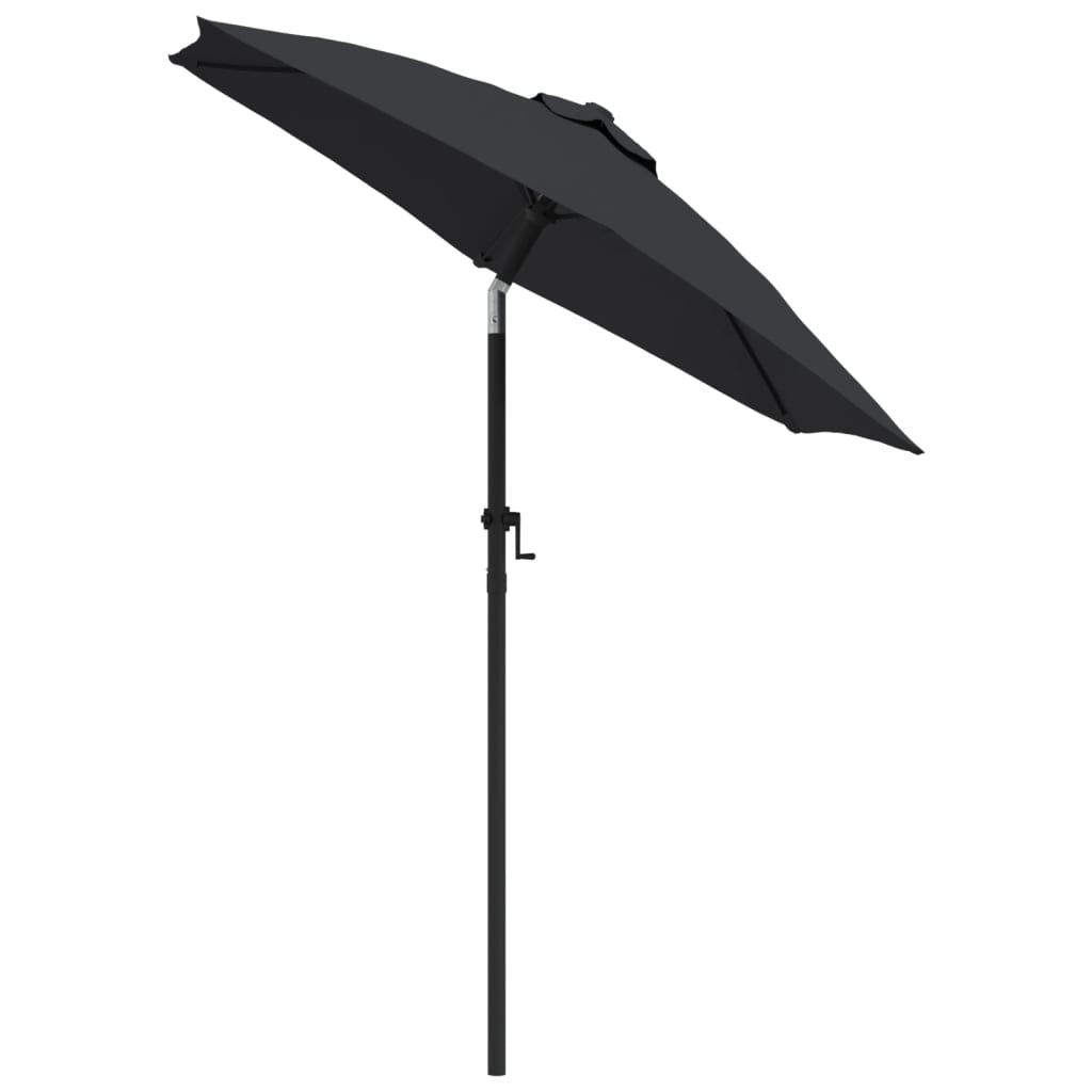 Garden Parasol Black 78.7x88.2 Aluminum