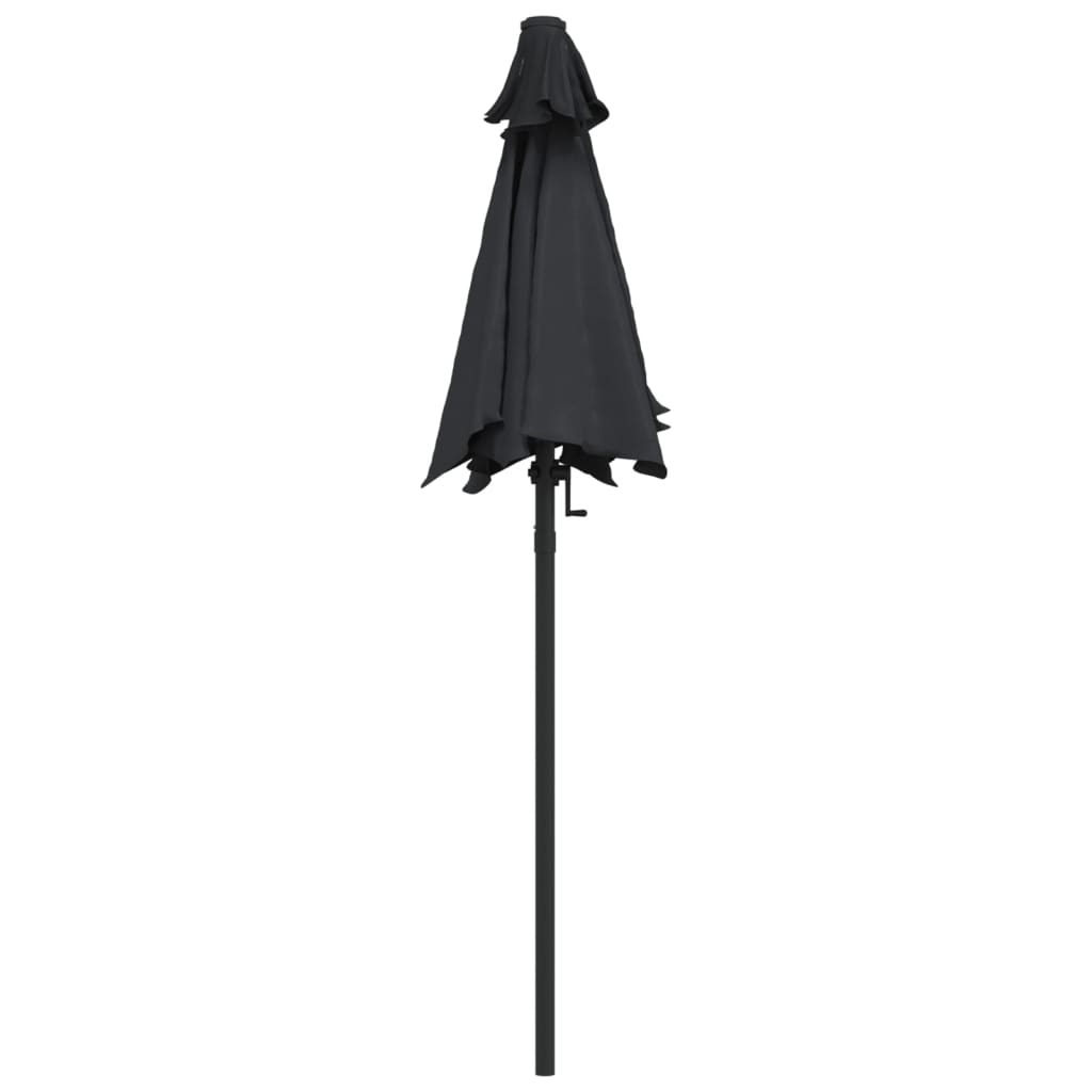 Garden Parasol Black 78.7x88.2 Aluminum