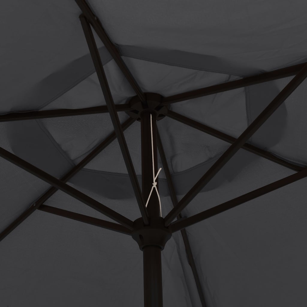 Garden Parasol Black 78.7x88.2 Aluminum