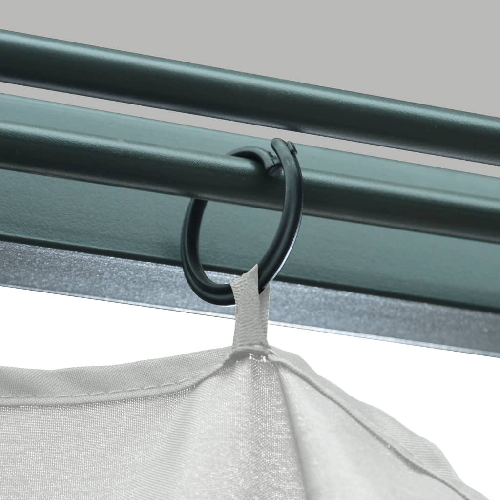 Gazebo with Curtain 157.5x118.1 Cream Aluminum