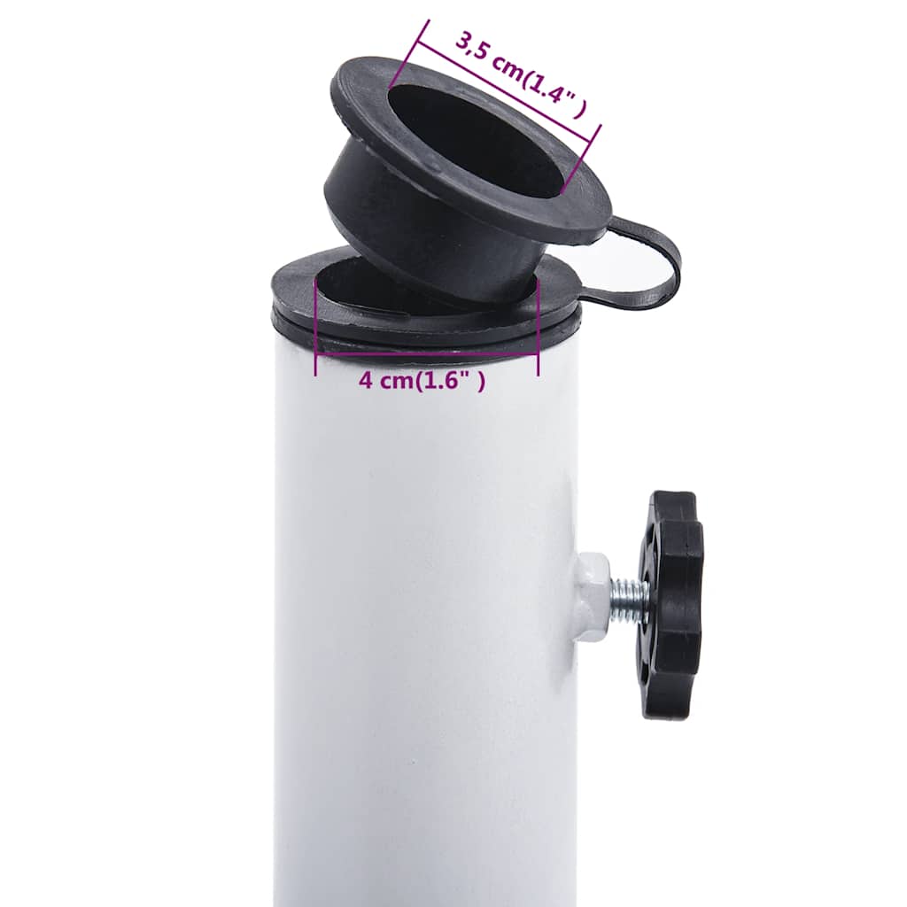 Umbrella Base White 19.8 lb 15.7 Cast Iron