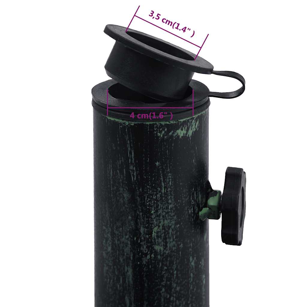 Umbrella Base Green 26.5 lbs 19.3 Cast Iron