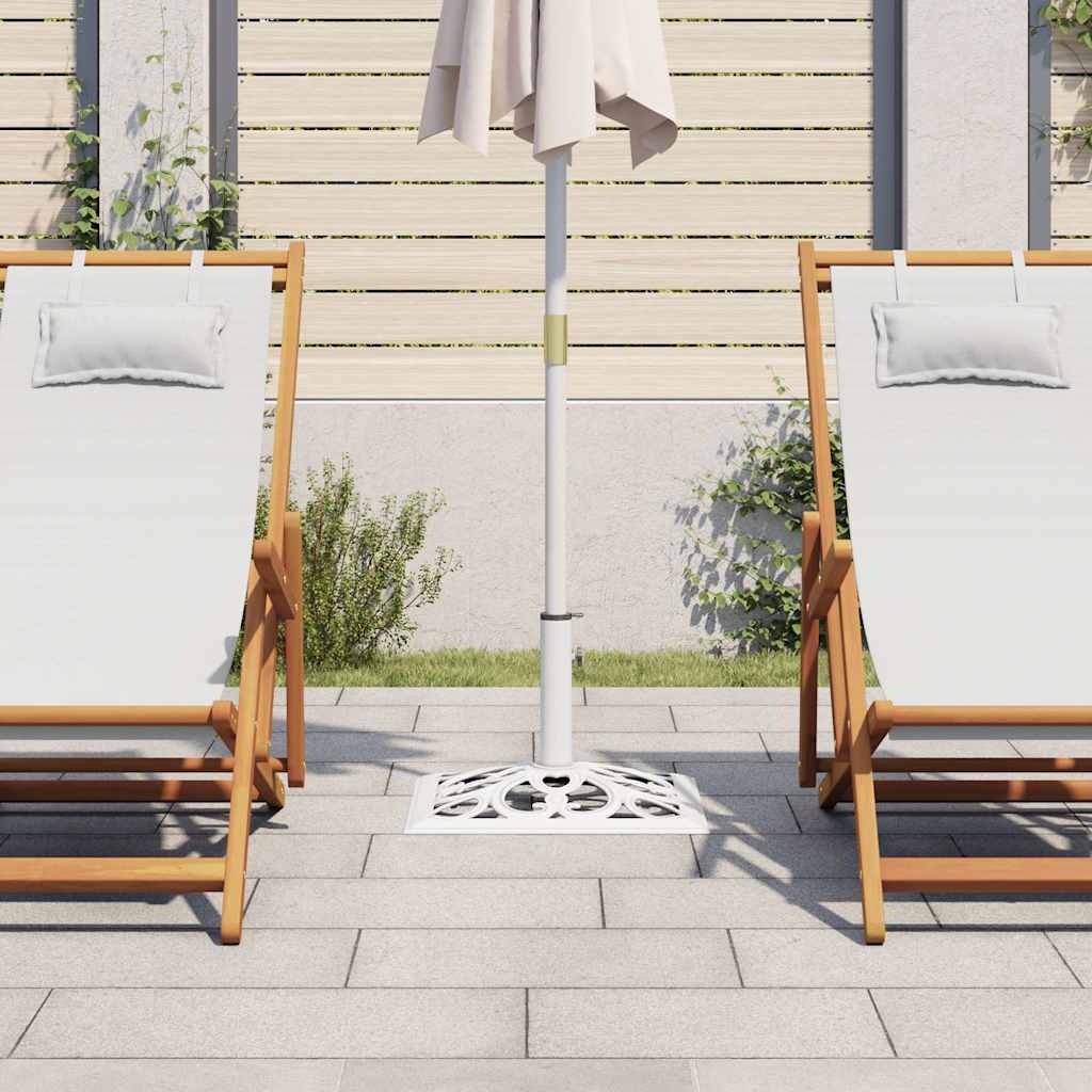 Umbrella Base White 26.5 lbs 19.3 Cast Iron