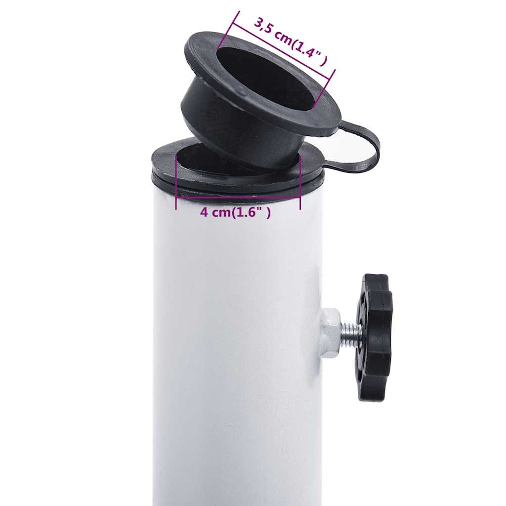 Umbrella Base White 26.5 lbs 19.3 Cast Iron