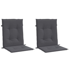 Lowback Chair Cushion Set of 2 Anthracite